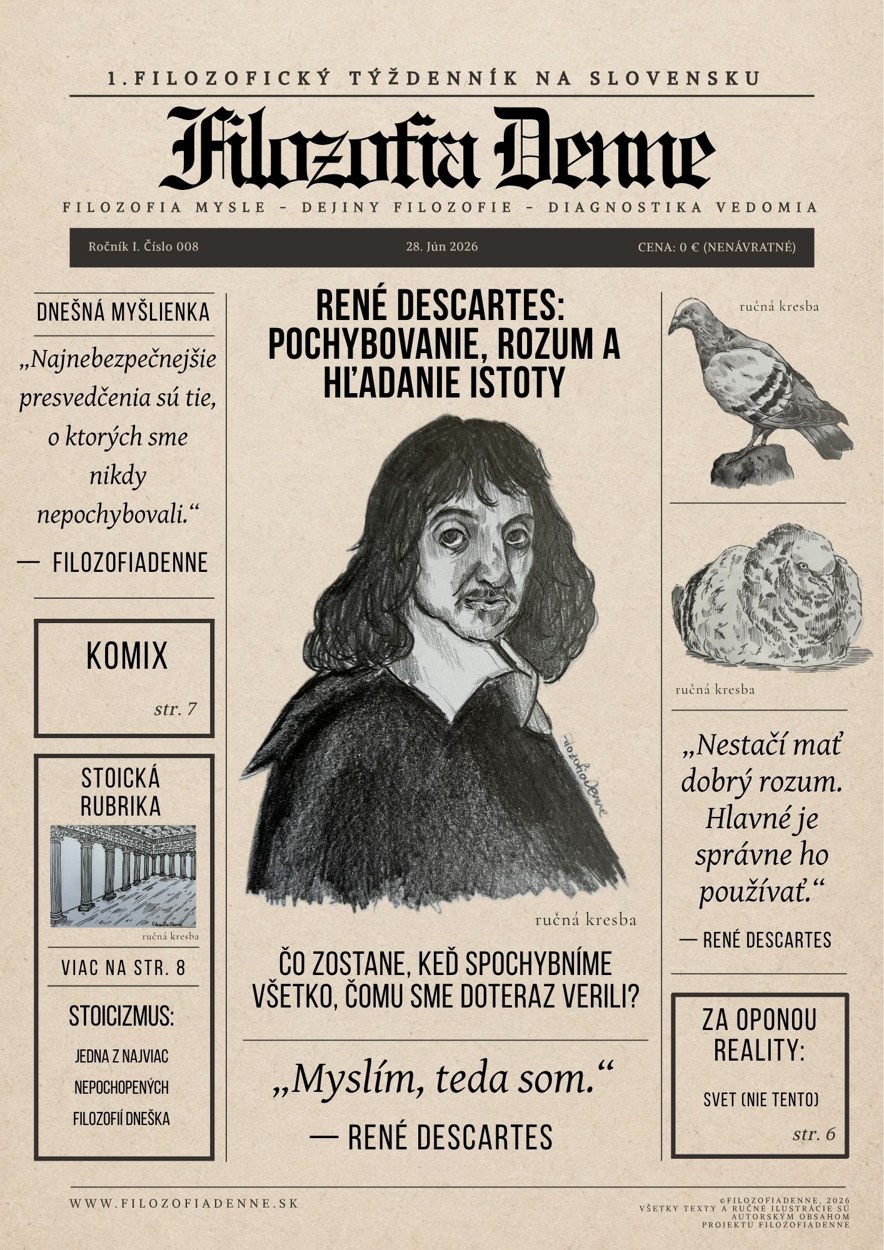 René Descartes, metodické pochybovanie, rozum a hľadanie istoty