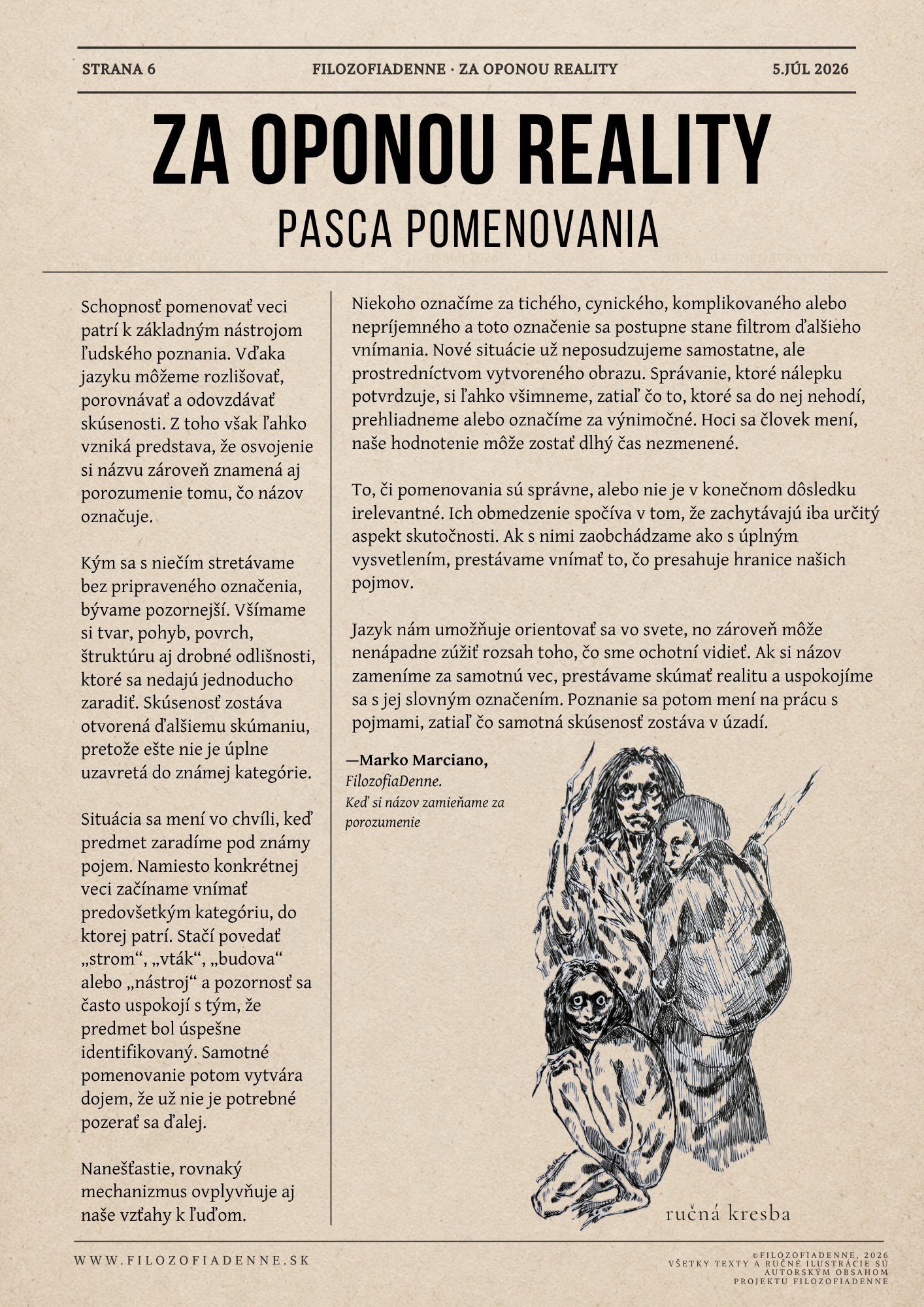 Za oponou reality: Pasca pomenovania, jazyk, poznanie, nálepky a zámennosť názvu za porozumenie